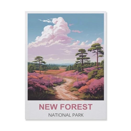 1000-Stück Puzzle Für Erwachsene Und Kinder-Papier Puzzle，New Forest Nationalpark England，Familie Interaktive Spiele Große Ferien Freizeit（38x26cm）-D95 von YYNFHCBS