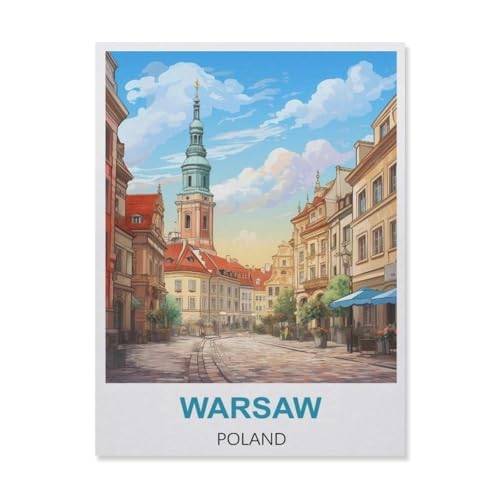 1000-Stück Puzzle Für Erwachsene Und Kinder-Papier Puzzle，Warschau Polen，Familie Interaktive Spiele Große Ferien Freizeit（38x26cm）-B3 von YYNFHCBS