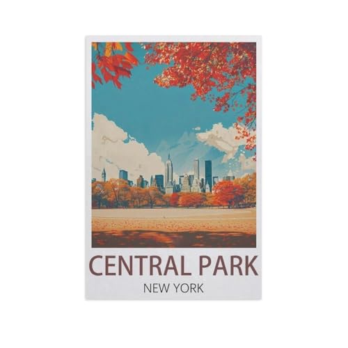 1000 Teile Puzzle Für Erwachsene Und Kinder，Central Park New York，Stressabbau Herausforderung Bodenpuzzle DIY Home Wanddekoration（38x26cm）-J92 von YYNFHCBS