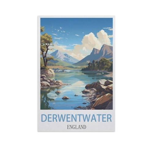 1000 Teile Puzzle Für Erwachsene Und Kinder，Derwentwater, England，Stressabbau Herausforderung Bodenpuzzle DIY Home Wanddekoration（38x26cm）-I46 von YYNFHCBS
