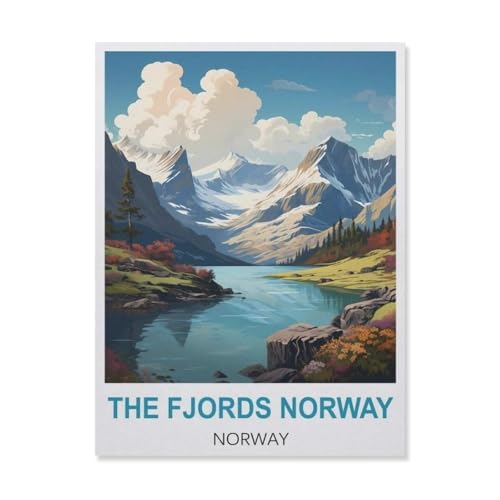 1000 Teile Puzzle Für Erwachsene Und Kinder，Fjorde Norwegen Norwegen，Stressabbau Herausforderung Bodenpuzzle DIY Home Wanddekoration（38x26cm）-C59 von YYNFHCBS