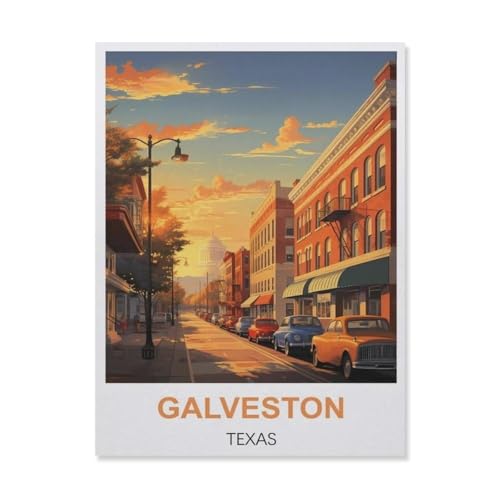 1000 Teile Puzzle Für Erwachsene Und Kinder，Galveston Texas，Stressabbau Herausforderung Bodenpuzzle DIY Home Wanddekoration（75x50cm）-D32 von YYNFHCBS