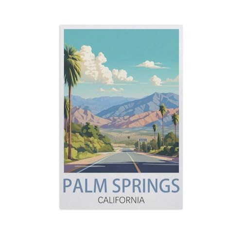 1000 Teile Puzzle Für Erwachsene Und Kinder，Palm Springs Kalifornien，Stressabbau Herausforderung Bodenpuzzle DIY Home Wanddekoration（38x26cm）-K65 von YYNFHCBS