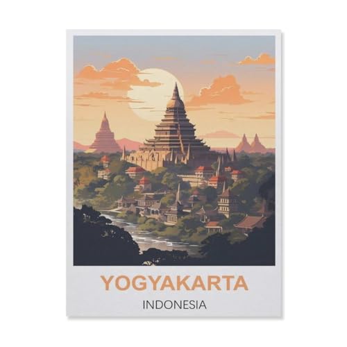1000 Teile Puzzle Holz，Yogyakarta Indonesien，Kreative Schwierige Puzzles Pädagogisches Stressfreisetzung Spielzeug Für Erwachsene Kinder，Haus Dekoration Geschenk（75x50cm）-B7 von YYNFHCBS
