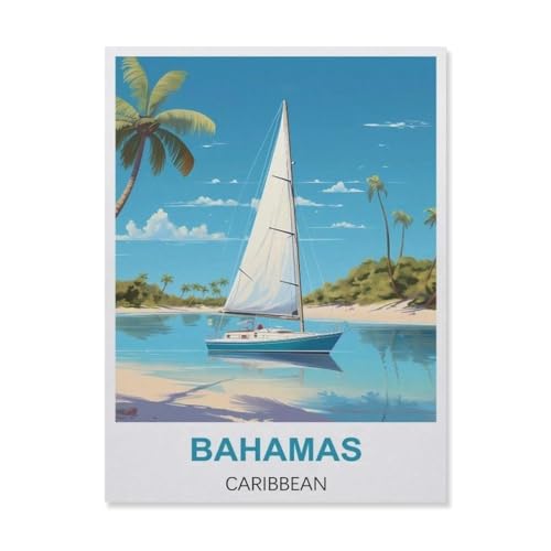 1000 Teile Puzzle Papier，Bahamas Karibik，Kreative Schwierige Puzzles Pädagogisches Stressfreisetzung Spielzeug Für Erwachsene Kinder，Haus Dekoration Geschenk（38x26cm）-C53 von YYNFHCBS