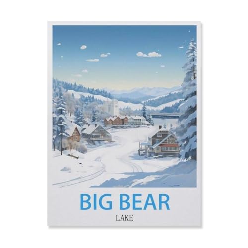 1000 Teile Puzzle Papier，Big Bear Lake Kalifornien，Kreative Schwierige Puzzles Pädagogisches Stressfreisetzung Spielzeug Für Erwachsene Kinder，Haus Dekoration Geschenk（38x26cm）-F45 von YYNFHCBS