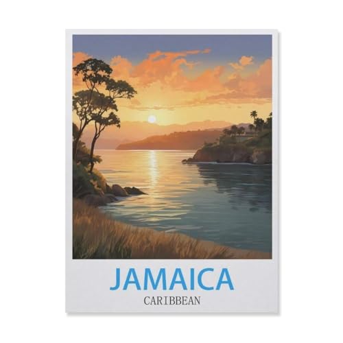 1000 Teile Puzzle Papier，Jamaika Karibik，Kreative Schwierige Puzzles Pädagogisches Stressfreisetzung Spielzeug Für Erwachsene Kinder，Haus Dekoration Geschenk（38x26cm）-E72 von YYNFHCBS