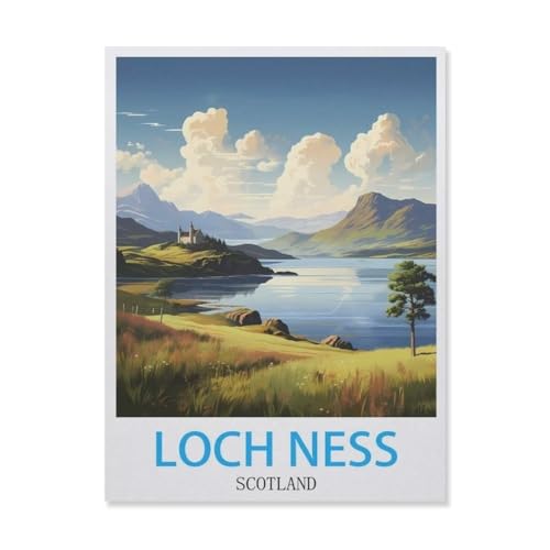 1000 Teile Puzzle Papier，Loch Ness Schottland，Kreative Schwierige Puzzles Pädagogisches Stressfreisetzung Spielzeug Für Erwachsene Kinder，Haus Dekoration Geschenk（50x70cm）-G94 von YYNFHCBS