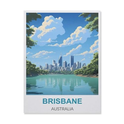 1000Pcs，Brisbane Australien，Jigsaw Adult Decompression Game Puzzle Studenten Spielzeug Für Kinder Weihnachten Geburtstagsgeschenke（38x26cm）-A15 von YYNFHCBS