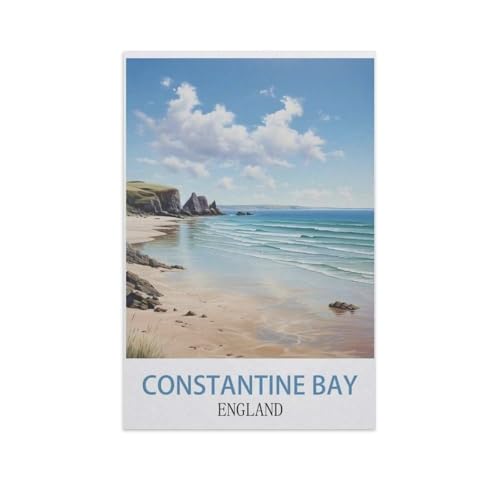 1000Pcs，Constantine Bay, England，Jigsaw Adult Decompression Game Puzzle Studenten Spielzeug Für Kinder Weihnachten Geburtstagsgeschenke（50x70cm）-I94 von YYNFHCBS