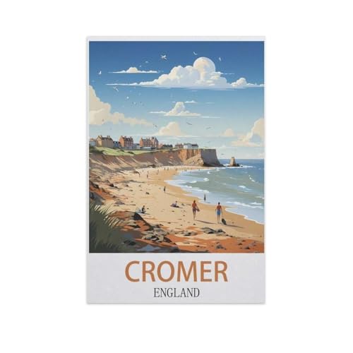 1000Pcs，Cromer, England，Erwachsenen Dekompression Spiel Puzzle Studenten Spielzeug Für Kinder Weihnachten Geburtstagsgeschenke（38x26cm）-I24 von YYNFHCBS