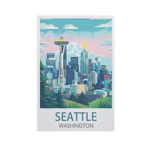 1000Pcs，Seattle Washington，Jigsaw Adult Decompression Game Puzzle Studenten Spielzeug Für Kinder Weihnachten Geburtstagsgeschenke（38x26cm）-J67 von YYNFHCBS