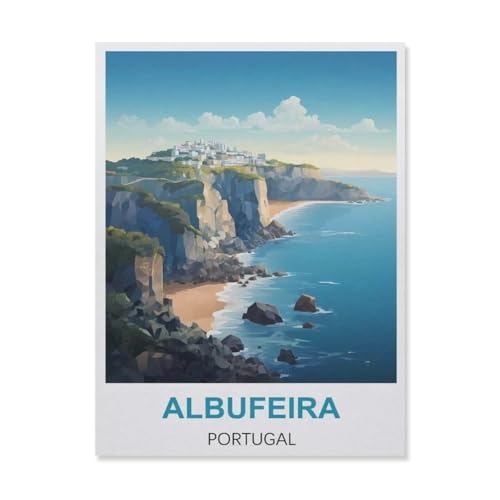 Albufeira Portugal，1000 Teile Puzzle Erwachsene Dekompressionsspielzeug Erwachsene Ideales Pädagogisches Puzzle Erwachsene Spiele Geschenk（38x26cm）-B41 von YYNFHCBS