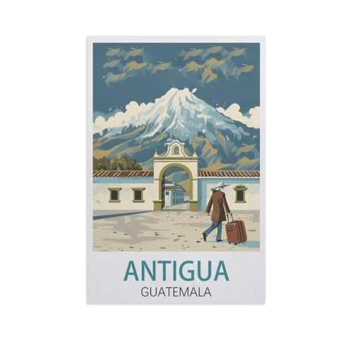 Antigua Guatemala，3D Puzzle 1000 Stück, Holz Montiert DIY Puzzle Montage Spielzeug Für Kinder, Holz Puzzle Holz Geschenk（75x50cm）-J45 von YYNFHCBS