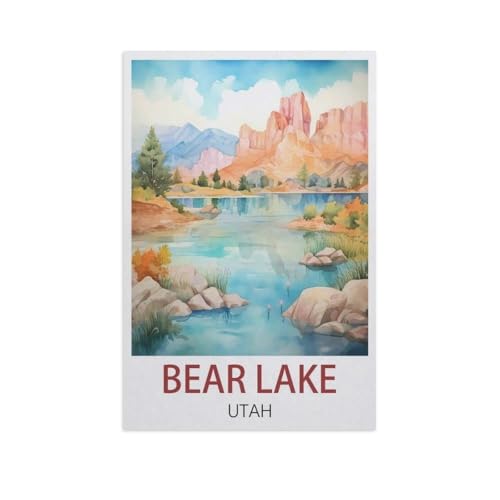 Bear Lake Utah，Puzzle 1000 Teile Erwachsene Kinde Spaß Lernspielzeug Geschenke（38x26cm）-K97 von YYNFHCBS