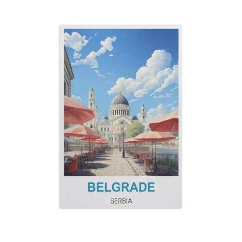 Belgrad, Serbien，Puzzle 1000 Teile,Intellektuelle Entwicklung Pädagogisches Nach Hause Interessante Dekompression Brain Challenge Puzzle Für Jugendliche Kinder（38x26cm）-M40 von YYNFHCBS