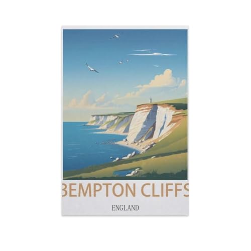 Bempton Cliffs, England，Puzzles 1000 Stück Puzzles Für Erwachsene Kinder Klassisches Familienpuzzle Indoor DIY Spielzeug Geburtstagsgeschenk（38x26cm）-I76 von YYNFHCBS