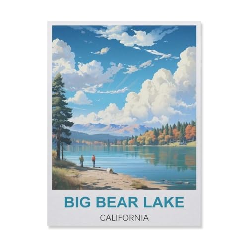 Big Bear Lake Kalifornien，Puzzles 1000 Teile für Erwachsene, Klassische Puzzle Jungen Mädchen Puzzle für Kinder Teenager Lernspiel Spielzeug（50x70cm）-C4 von YYNFHCBS