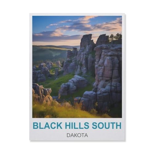 Black Hills South Dakota，Holz Landscape Puzzle, Jigsaw Puzzles 1000 Pieces, for Adult Kids Decompression Puzzle Nice Gifts（75x50cm）-C86 von YYNFHCBS