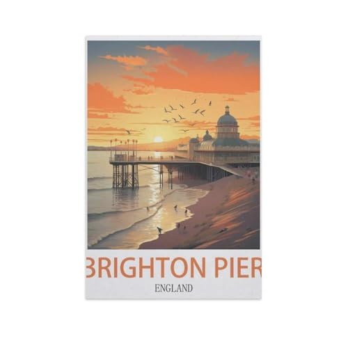 Brighton Pier, England，Papier Puzzle 1000 Teile Spielzeug Für Erwachsene Dekompressionsspiel（50x70cm）-I70 von YYNFHCBS