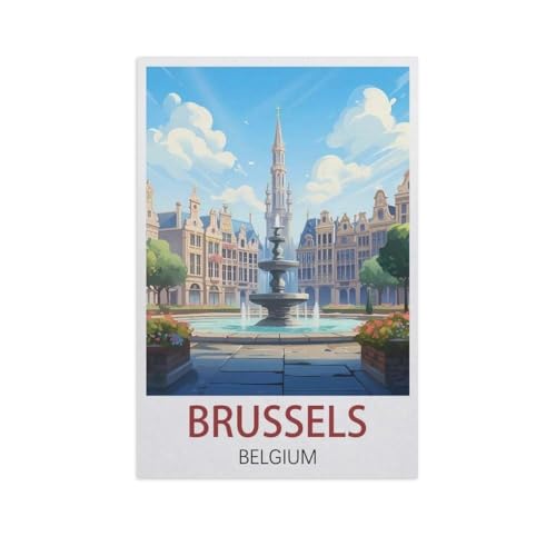Brüssel Belgien，Puzzles, 1000-teiliges Puzzle Für Erwachsene Und Kinder Ab 10 Jahren（75x50cm）-K84 von YYNFHCBS