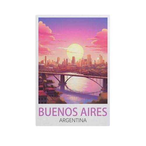 Buenos Aires Argentinien，Papier Puzzle 1000 Stück Adult Toys Dekompressionsspiel（38x26cm）-K88 von YYNFHCBS