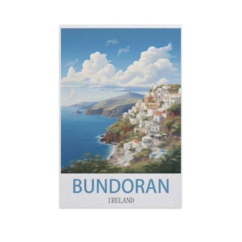 Bundoran, Irland，1000 Stück Erwachsene Holz Landschaft Puzzles Für Kinder Lernspielzeug Geschenke（75x50cm）-I77 von YYNFHCBS