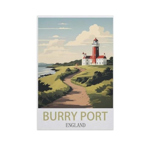 Burry Port, England，Puzzles 1000 Teile für Erwachsene, Klassische Puzzle Teenager Puzzle Perfektes Pädagogisches Geschenk für Jungen Und Mädchen（38x26cm）-I67 von YYNFHCBS