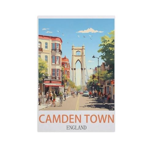 Camden Town, England，Puzzles 1000 Teile für Erwachsene, Klassische Puzzle Jungen Mädchen Puzzle für Kinder Teenager Lernspiel Spielzeug（75x50cm）-J37 von YYNFHCBS