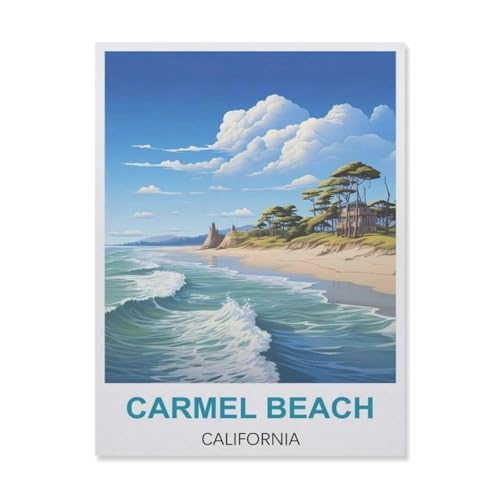 Carmel Beach Kalifornien，Puzzles, 1000-teiliges Puzzle Für Erwachsene Und Kinder Ab 10 Jahren（75x50cm）-C78 von YYNFHCBS