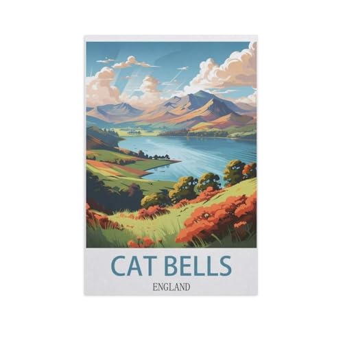 Cat Bells, England，Puzzles 1000 Teile für Erwachsene, Klassische Puzzle Kinder Puzzle Herausfordernde Und Schwierige Rätsel für Erwachsene Und Jugendliche（38x26cm）-J33 von YYNFHCBS