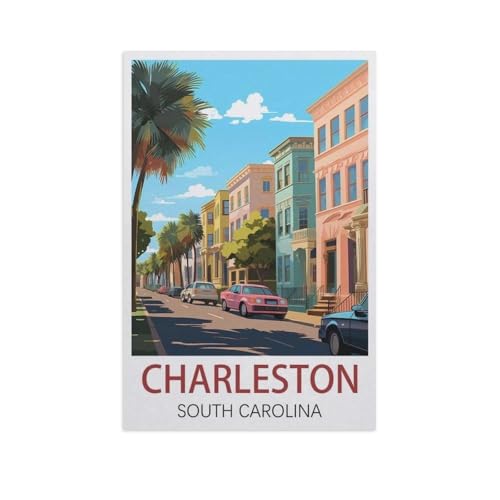 Charleston South Carolina，Puzzles 1000 Teile für Erwachsene, Klassische Puzzle Teenager Puzzle Perfektes Pädagogisches Geschenk für Jungen Und Mädchen（38x26cm）-K86 von YYNFHCBS