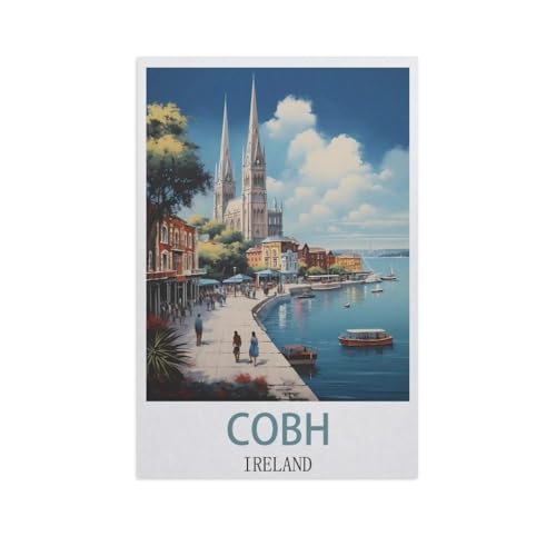 Cobh Irland，Puzzle 1000 Teile Erwachsene Kinde Spaß Lernspielzeug Geschenke（38x26cm）-J51 von YYNFHCBS
