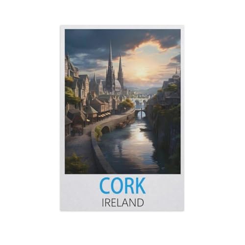 Cork Irland，3D Puzzle 1000 Stück, Holz Montiert DIY Puzzle Montage Spielzeug Für Kinder, Holz Puzzle Holz Geschenk（75x50cm）-L64 von YYNFHCBS