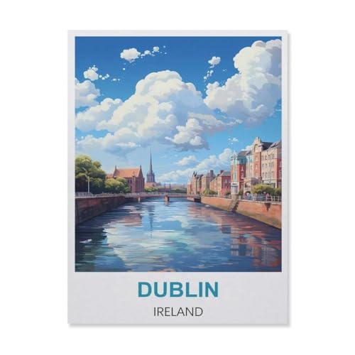 Dublin Irland，Puzzle 1000 Teile,Intellektuelle Entwicklung Pädagogisches Nach Hause Interessante Dekompression Brain Challenge Puzzle Für Jugendliche Kinder（75x50cm）-D61 von YYNFHCBS