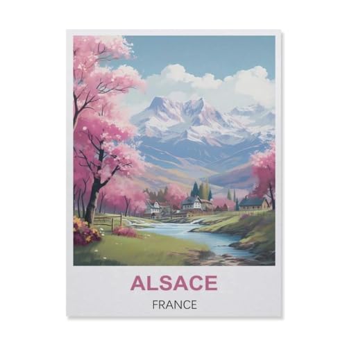 Elsaß Frankreich，1000 Stück Erwachsene Papier Landschaft Puzzles Für Kinder Lernspielzeug Geschenke（50x70cm）-B44 von YYNFHCBS
