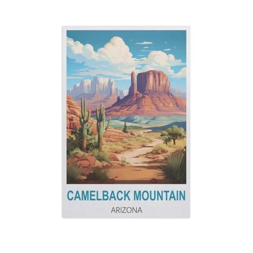 Erwachsene Kinder Puzzles 1000 Teile Puzzle，Camelback Mountain, Arizona，einfaches Puzzle Spiel Rolle Puzzle Bildung Spielzeug Spiel Familie Dekoration（38x26cm）-H36 von YYNFHCBS