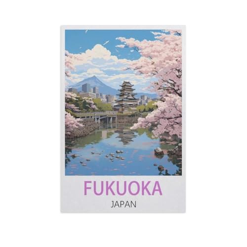 Erwachsene Kinder Puzzles 1000 Teile Puzzle，Fukuoka Japan，einfaches Puzzle Spiel Rolle Puzzle Bildung Spielzeug Spiel Familie Dekoration（75x50cm）-K28 von YYNFHCBS