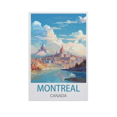Erwachsene Kinder Puzzles 1000 Teile Puzzle，Montreal, Kanada，einfaches Puzzle Spiel Rolle Puzzle Bildung Spielzeug Spiel Familie Dekoration（38x26cm）-I9 von YYNFHCBS