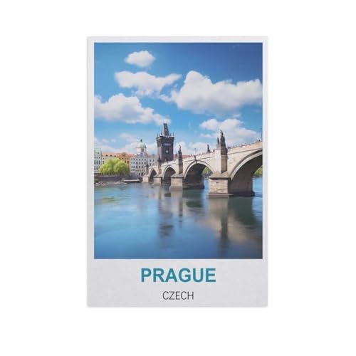 Erwachsene Kinder Puzzles 1000 Teile Puzzle，Prag, Tschechien，einfaches Puzzle Spiel Rolle Puzzle Bildung Spielzeug Spiel Familie Dekoration（75x50cm）-M47 von YYNFHCBS