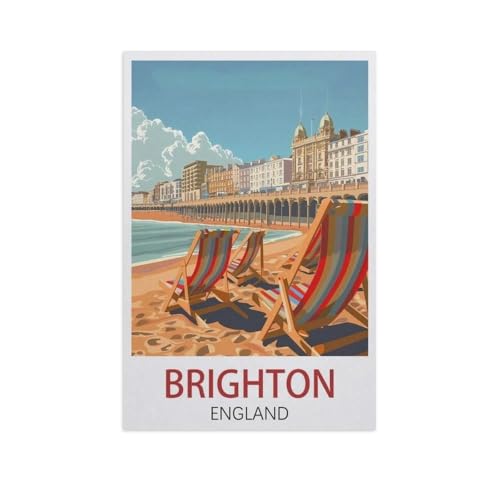 Erwachsene Puzzle 1000 Stück DIY Holz pielzeug，Brighton England，Creative Einzigartiges Geschenk Persönlichkeit Spiel Erwachsener Kind Puzzle Spielzeug（75x50cm）-J76 von YYNFHCBS