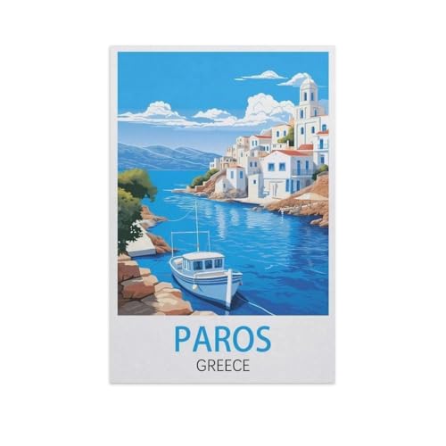 Erwachsene Puzzle 1000 Stück DIY Holz pielzeug，Paros, Griechenland，Creative Einzigartiges Geschenk Persönlichkeit Spiel Erwachsener Kind Puzzle Spielzeug（75x50cm）-I30 von YYNFHCBS