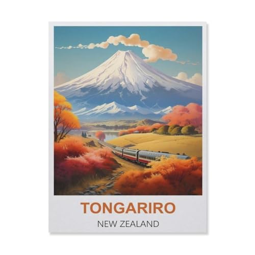 Erwachsene Puzzle 1000 Stück DIY Holz pielzeug，Tongariro Neuseeland，Creative Einzigartiges Geschenk Persönlichkeit Spiel Erwachsener Kind Puzzle Spielzeug（75x50cm）-A97 von YYNFHCBS