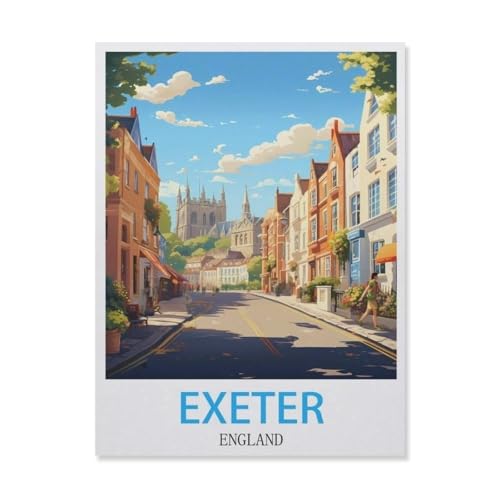 Erwachsene Puzzle 1000 Stück DIY Papier pielzeug，Exeter England，Creative Einzigartiges Geschenk Persönlichkeit Spiel Erwachsener Kind Puzzle Spielzeug（38x26cm）-G8 von YYNFHCBS