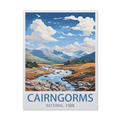 Erwachsene und Kinder Puzzle 1000 Teile Puzzle，Cairngorms Nationalpark，einfaches Puzzlespiel Rollenpuzzle Lernspiel Spielzeug Familie Dekoration（75x50cm）-G59 von YYNFHCBS