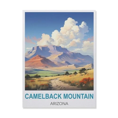 Erwachsene und Kinder Puzzle 1000 Teile Puzzle，Camelback Mountain Arizona，einfaches Puzzlespiel Rollenpuzzle Lernspiel Spielzeug Familie Dekoration（75x50cm）-D67 von YYNFHCBS