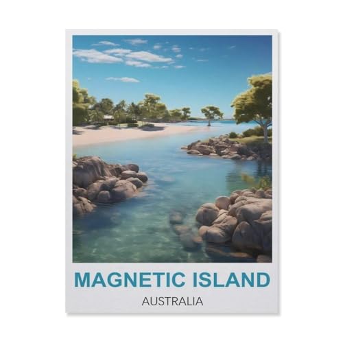 Erwachsene und Kinder Puzzle 1000 Teile Puzzle，Magnetic Island Australien，einfaches Puzzlespiel Rollenpuzzle Lernspiel Spielzeug Familie Dekoration（75x50cm）-A75 von YYNFHCBS