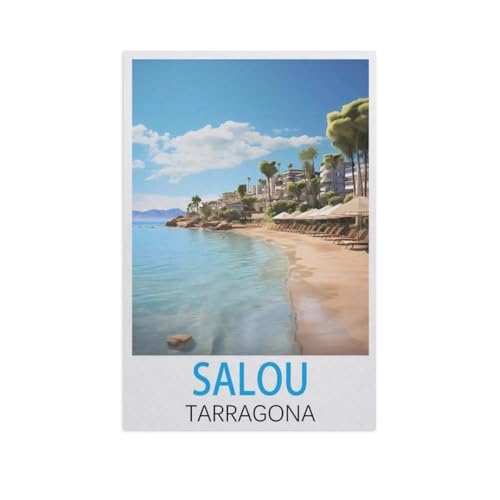 Erwachsene und Kinder Puzzle 1000 Teile Puzzle，Salou Tarragona，einfaches Puzzlespiel Rollenpuzzle Lernspiel Spielzeug Familie Dekoration（38x26cm）-L73 von YYNFHCBS