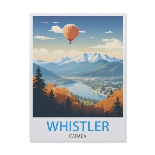 Erwachsene und Kinder Puzzle 1000 Teile Puzzle，Whistler Kanada，einfaches Puzzlespiel Rollenpuzzle Lernspiel Spielzeug Familie Dekoration（75x50cm）-F13 von YYNFHCBS