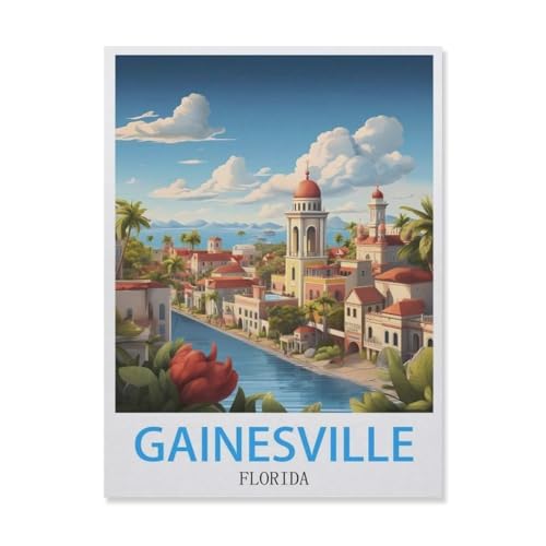 Gainesville Florida，Puzzles 1000 Teile für Erwachsene, Klassische Puzzle Kinder Puzzle Herausfordernde Und Schwierige Rätsel für Erwachsene Und Jugendliche（38x26cm）-E98 von YYNFHCBS